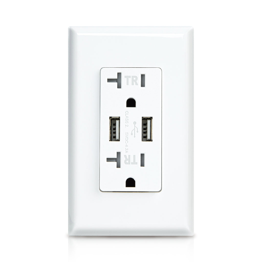 USB Smart WIFI outlet with 15A 125V TR 3.6A 5V DC