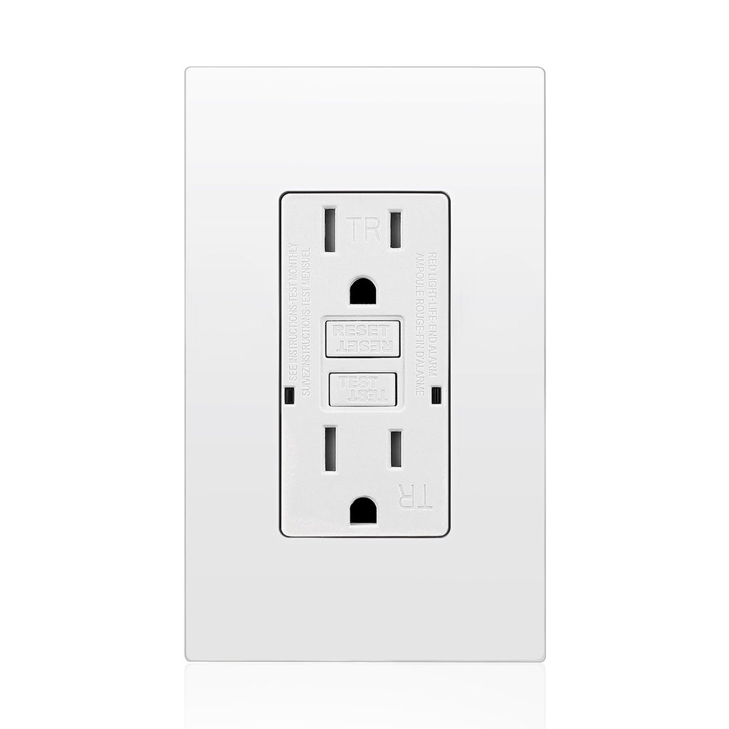15 Amp WR TR Isolated Ground GFCI Duplex Receptacle 125V Wall Plates Included