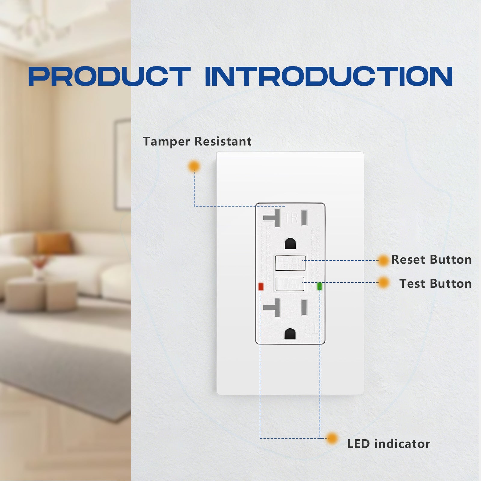 20 Amp WR TR Isolated Ground GFCI Duplex Receptacle 125V Wall Plates Included