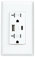 USB Smart WIFI outlet with 20A 125V TR 3.6A 5V DC